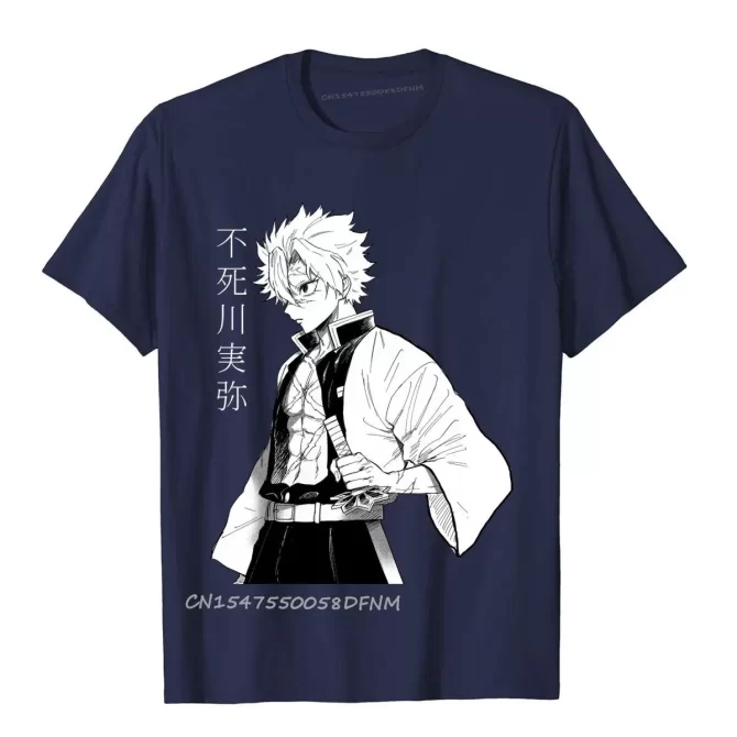 Classic Photo Sanemi Demon Anime Premium Cotton Boy Top T-Shirts Japan Style Tops T Shirt Funny Normal 3