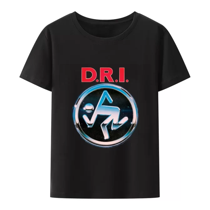 Dirty Rotten Imbeciles D.R.I. T Band Logo  Shirt Skanker Band  New   Mens Black T-shirt for Men Hip-hop  Men Clothing 1