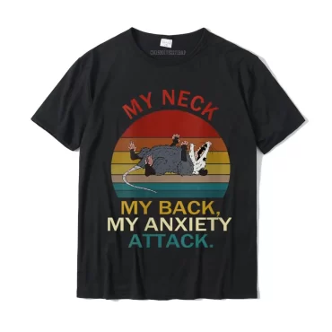 Womens My Neck My Back My Anxiety Attack Opossum Sunset Round Neck T-Shirt Cotton Boy Tops Shirt Summer T Shirts Summer Company 1