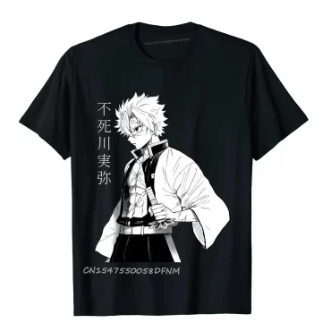 Classic Photo Sanemi Demon Anime Premium Cotton Boy Top T-Shirts Japan Style Tops T Shirt Funny Normal 1