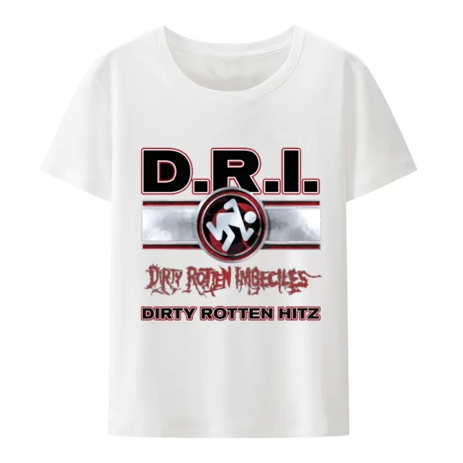 Dirty Rotten Imbeciles D.R.I. T Band Logo  Shirt Skanker Band  New   Mens Black T-shirt for Men Hip-hop  Men Clothing 4