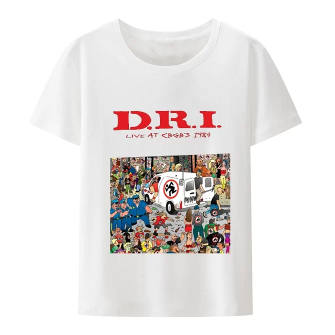 Dirty Rotten Imbeciles D.R.I. T Band Logo  Shirt Skanker Band  New   Mens Black T-shirt for Men Hip-hop  Men Clothing 6