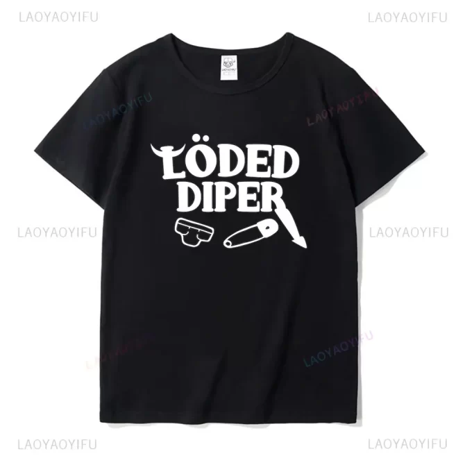 Funny Clothes LODED DIPER DIARY OF A WIMP KID Printed T-shirt Tops Men Women Summer Comfortable Tops Unisex Street Fashion 3