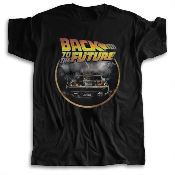 Grunge Back To The Future T-Shirt 80s Vintage Sci-fi Adventure Film Graphic Tshirts Summer Cool Unisex Short-Sleeve Camisetas 1