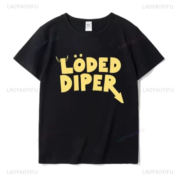 Funny Clothes LODED DIPER DIARY OF A WIMP KID Printed T-shirt Tops Men Women Summer Comfortable Tops Unisex Street Fashion 2