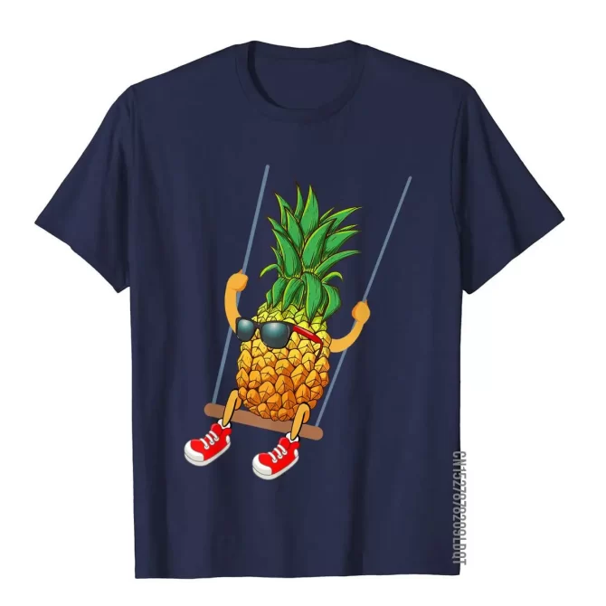 Funny Swinging Pineapple Swinger T-Shirt Prevailing Men T Shirt Simple Style Tops Shirts Cotton Vintage 3