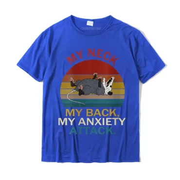 Womens My Neck My Back My Anxiety Attack Opossum Sunset Round Neck T-Shirt Cotton Boy Tops Shirt Summer T Shirts Summer Company 2