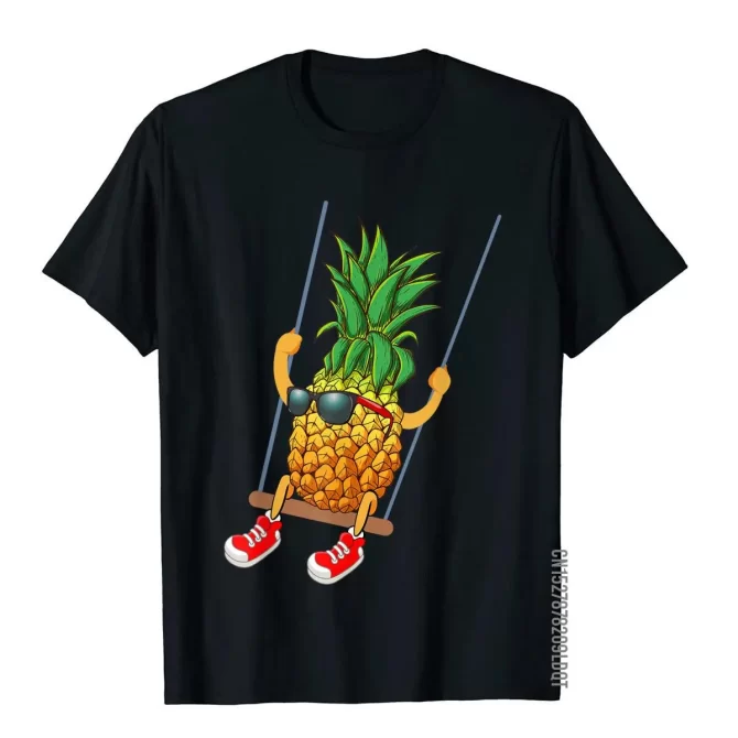 Funny Swinging Pineapple Swinger T-Shirt Prevailing Men T Shirt Simple Style Tops Shirts Cotton Vintage 1